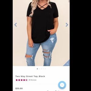 Black Chic Soul Top - 2X